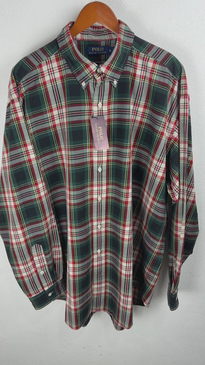 Camisa Polo Ralph Lauren Classic Fit Manga Larga Talla XXL