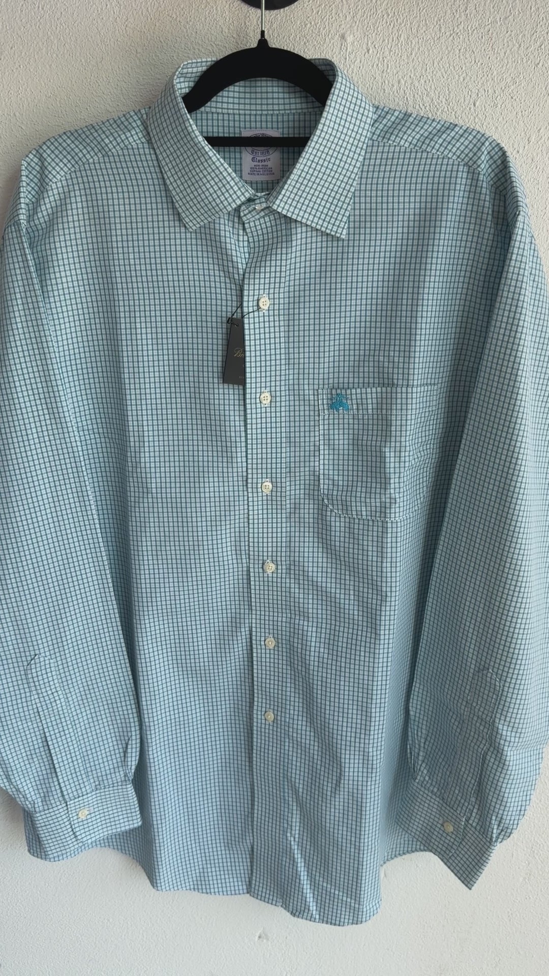 Camisa Brooks Brothers Classic Fit Manga Larga Talla L