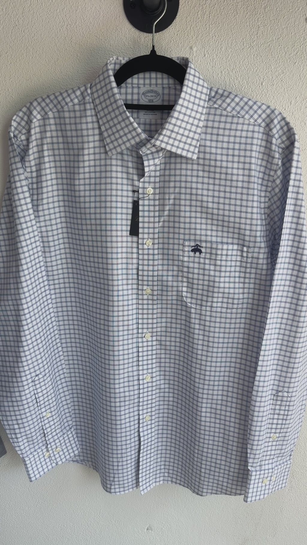 Camisa Brooks Brothers Classic Fit Manga Larga Talla M