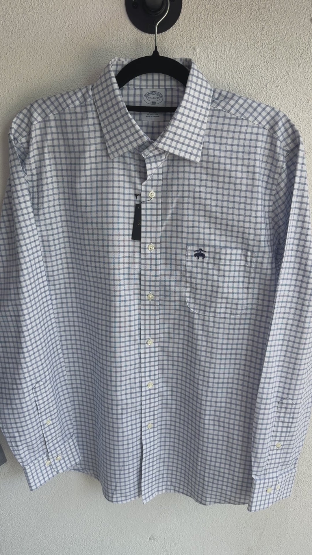Camisa Brooks Brothers Classic Fit Manga Larga Talla M