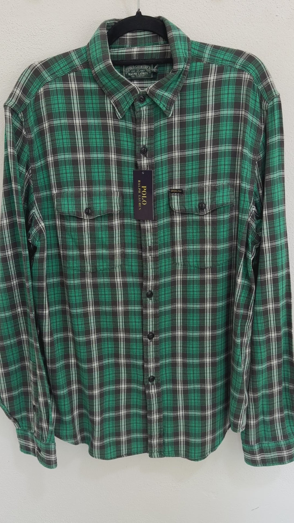 Camisa Polo Ralph Lauren Classic Fit Manga Larga Talla L