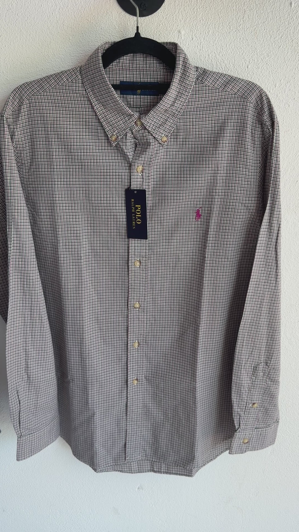 Camisa Polo Ralph Lauren Classic Fit Manga Larga Talla L