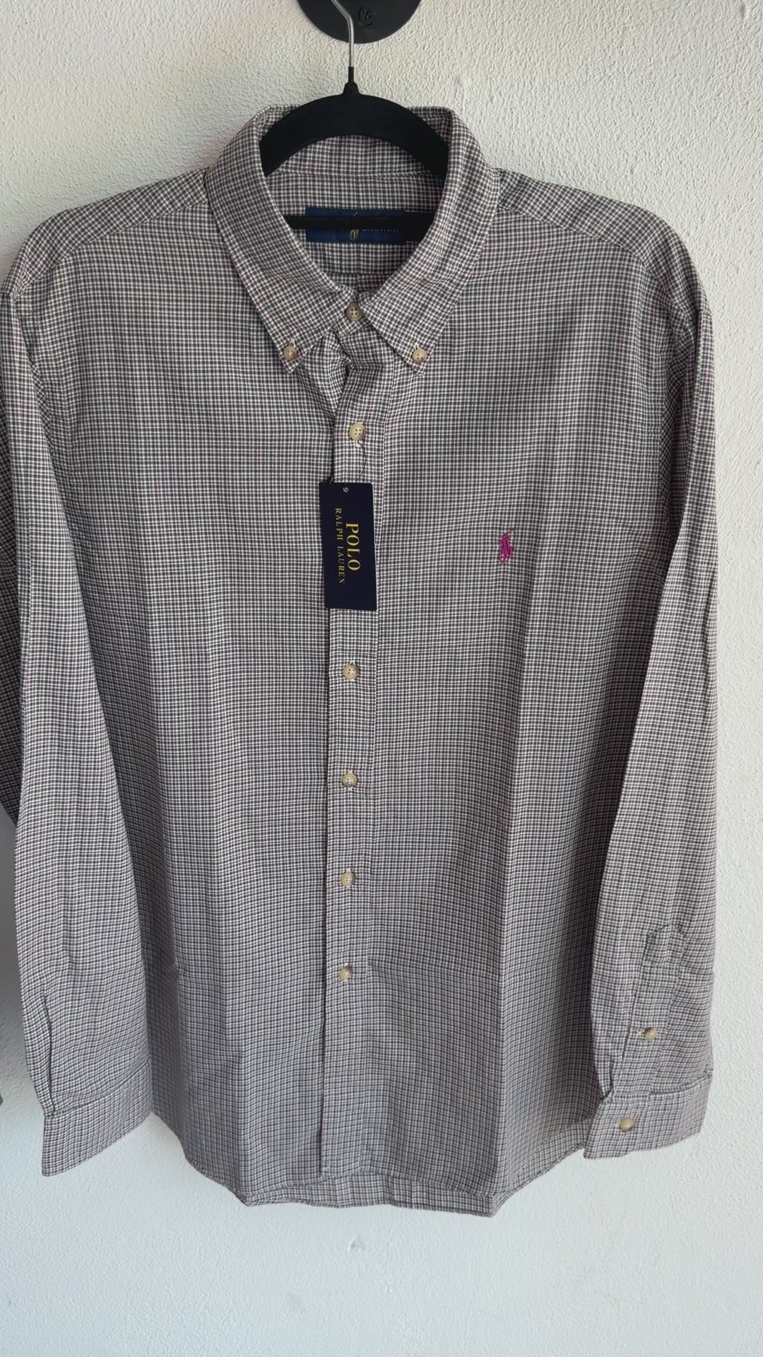 Camisa Polo Ralph Lauren Classic Fit Manga Larga Talla L