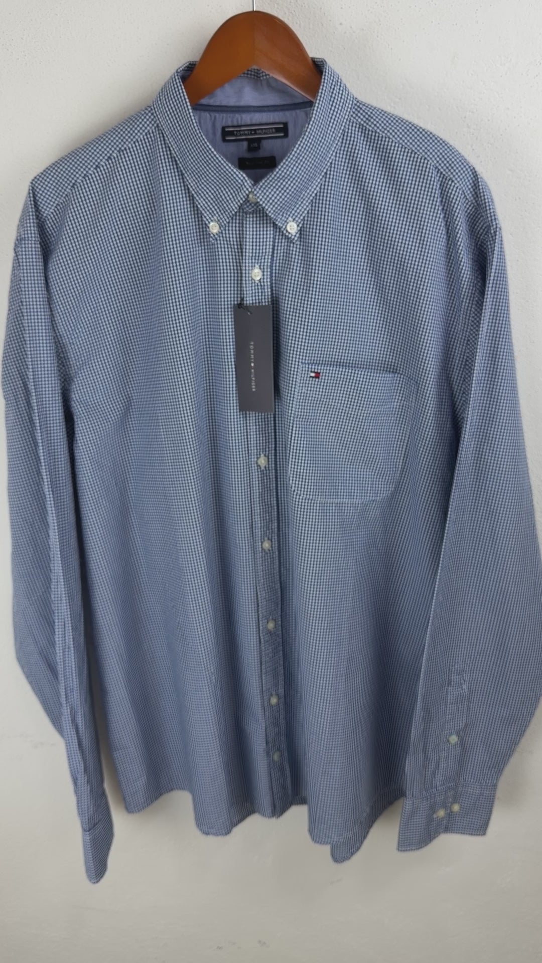 Camisa Tommy Hilfiger Custom Fit Manga Larga Talla XXL