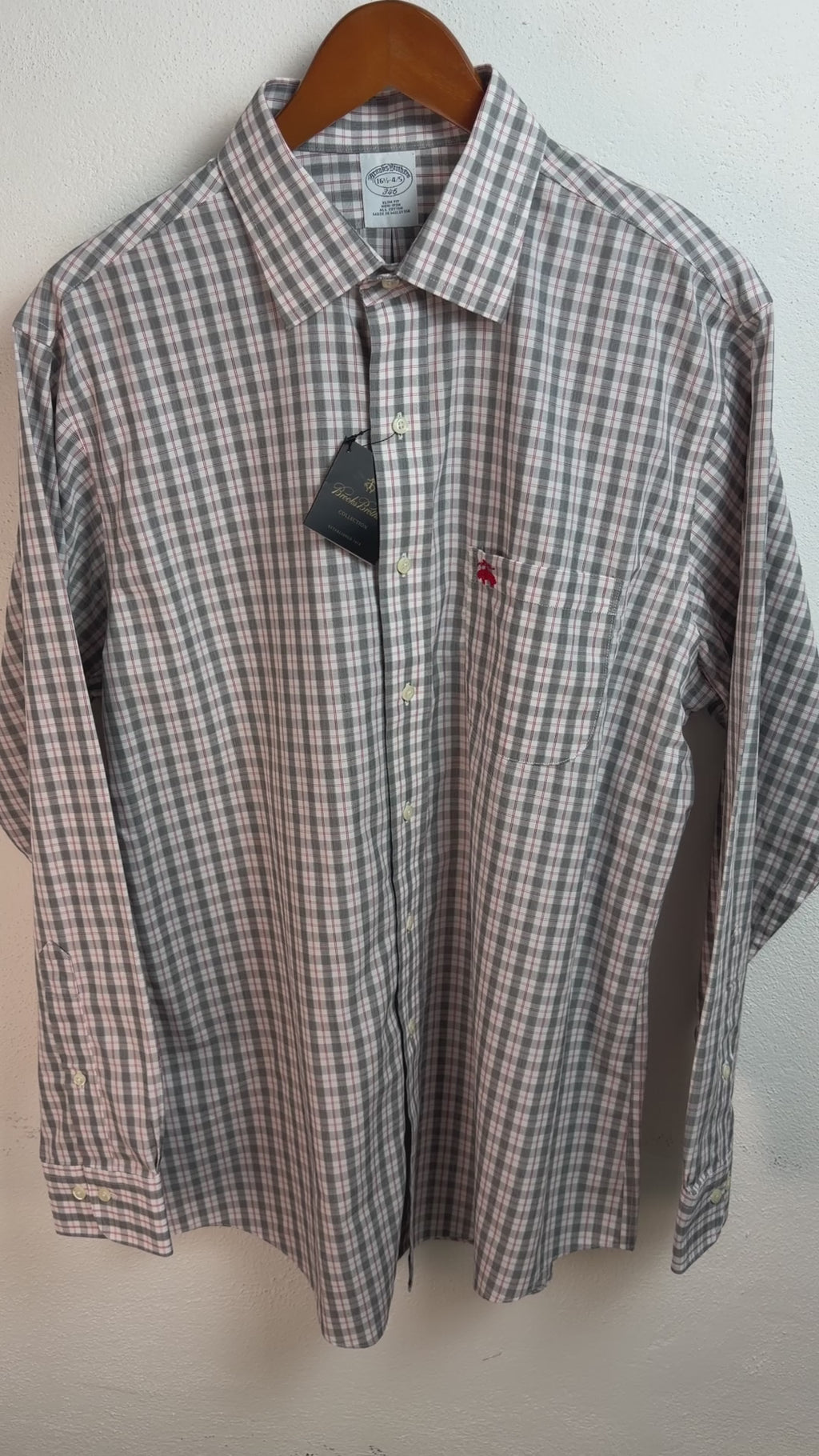 Camisa Brooks Brothers Classic Fit Manga Larga Talla L
