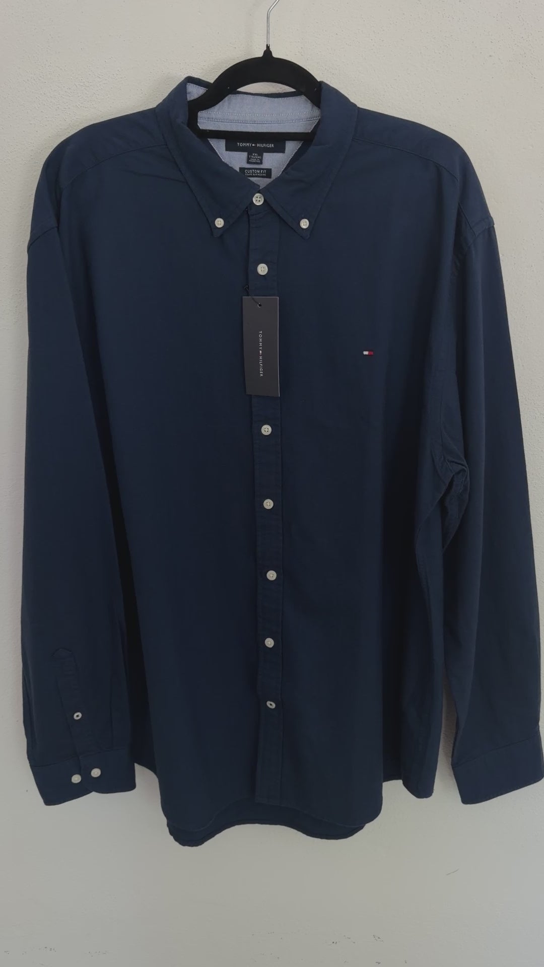 Camisa Tommy Hilfiger Custom Fit Manga Larga Talla XXL