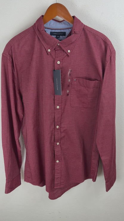 Camisa Tommy Hilfiger Custom Fit Manga Larga Talla XL