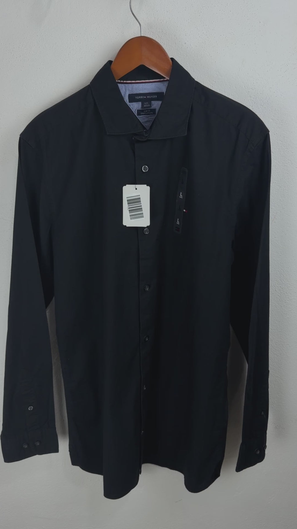 Camisa Tommy Hilfiger Slim Fit Manga Larga Talla l , sirve para Talla M