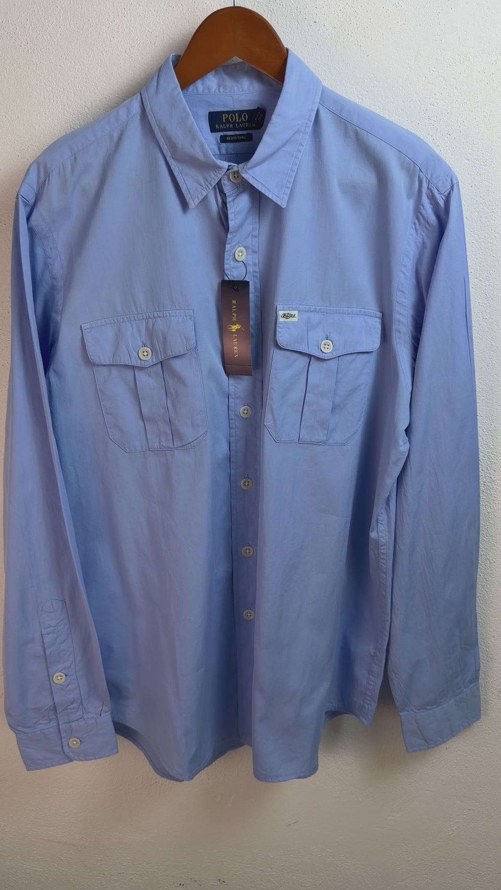 Camisa Polo Ralph Lauren Classic Fit Manga Larga Talla L