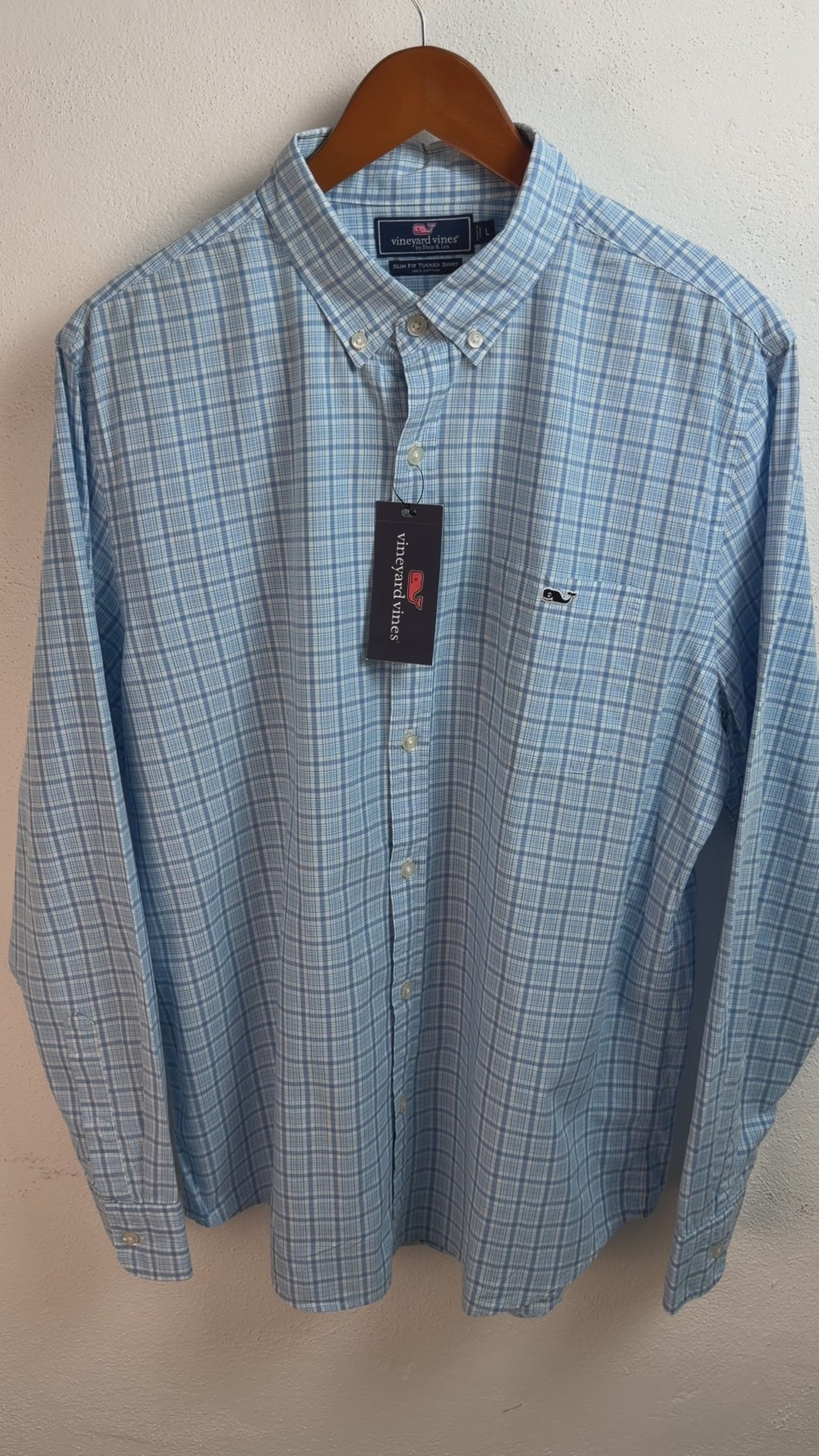 Camisa Vineyard Vines Classic Fit Manga Larga TAlla L