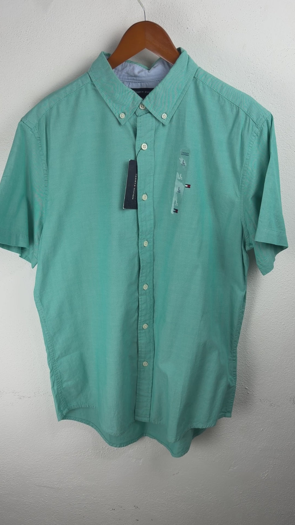 Camisa Tommy Hilfiger Classic Fit Manga Corta Talla L