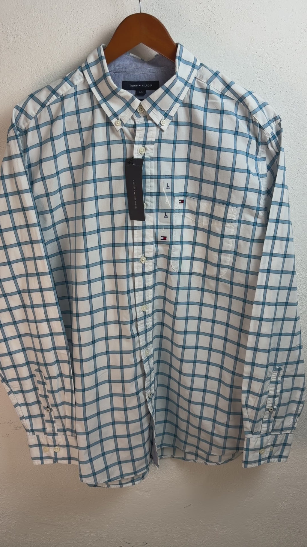 Camisa Tommy Hilfiger Classic Fit Manga Larga Talla L