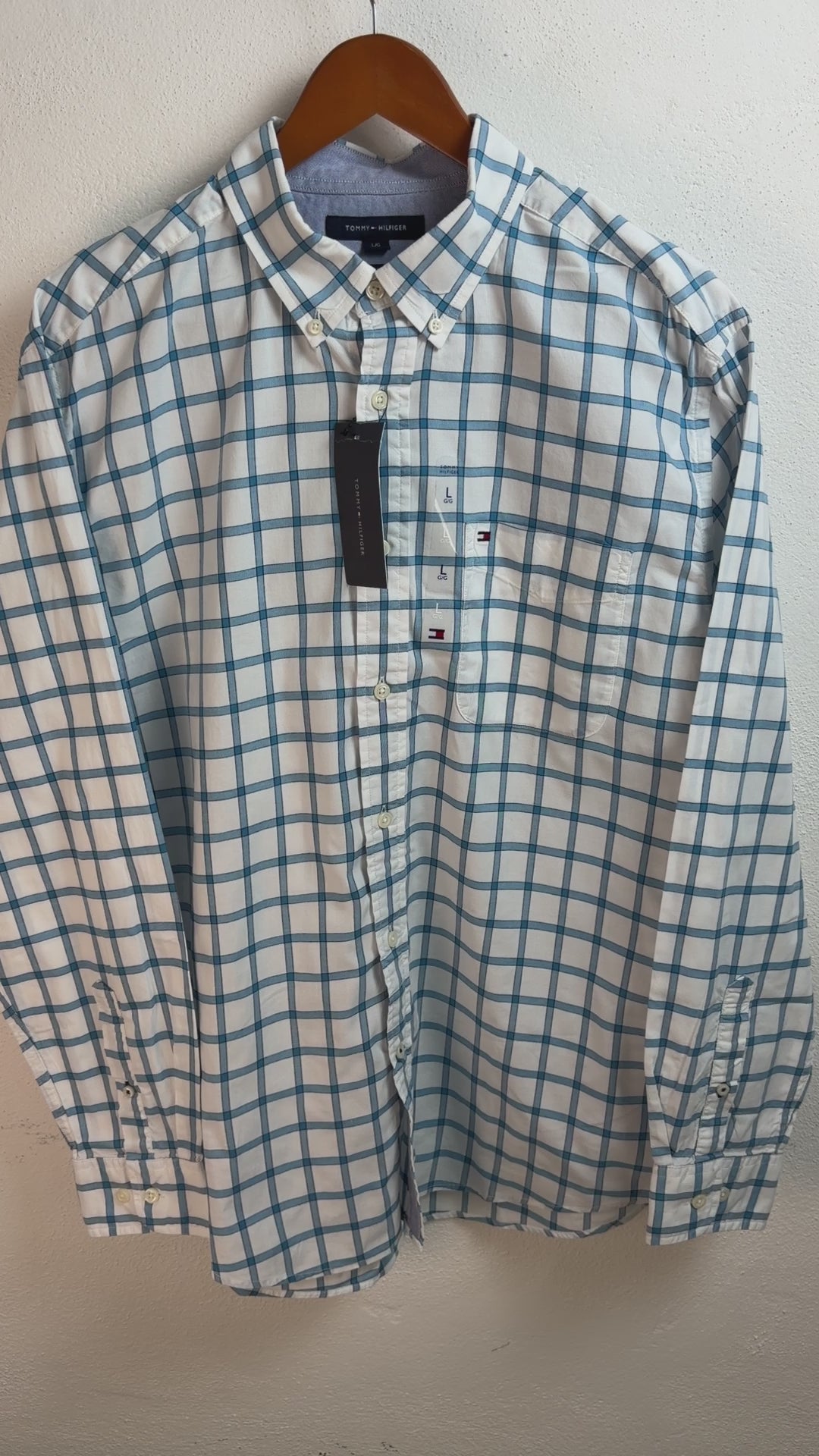 Camisa Tommy Hilfiger Classic Fit Manga Larga Talla L