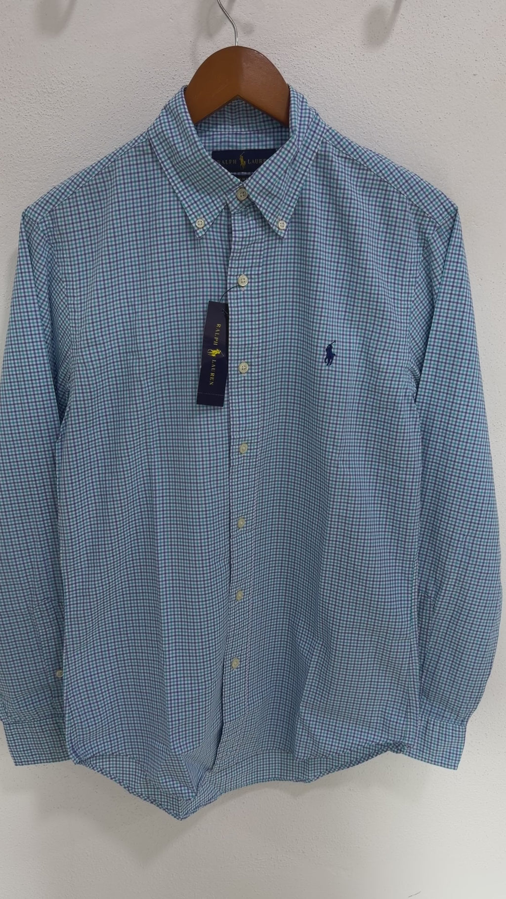 Camisa Polo Ralph Lauren Slim Fit Manga Larga Talla S
