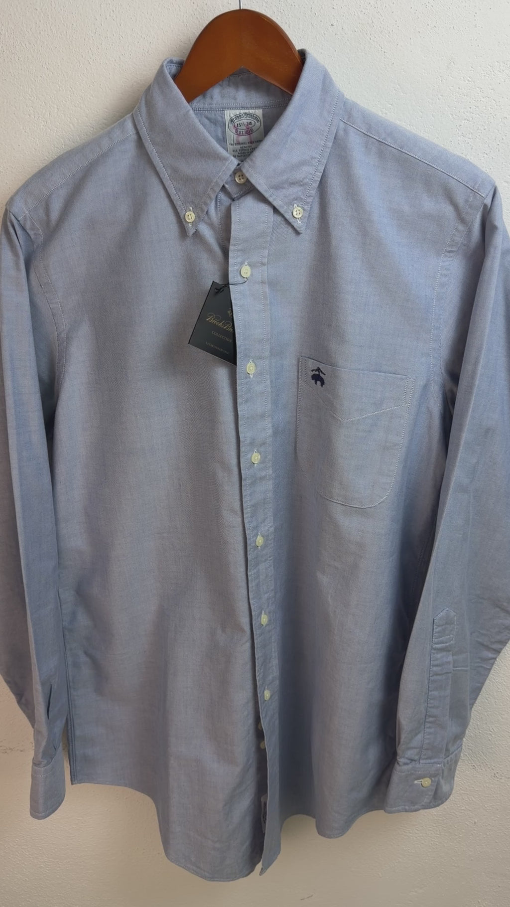 Camisa Brooks Brothers Classic Fit Manga Larga Talla M