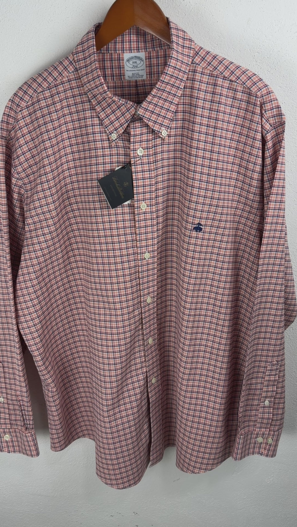 Camisa Brooks Brothers Slim Fit Manga Larga Talla XXL