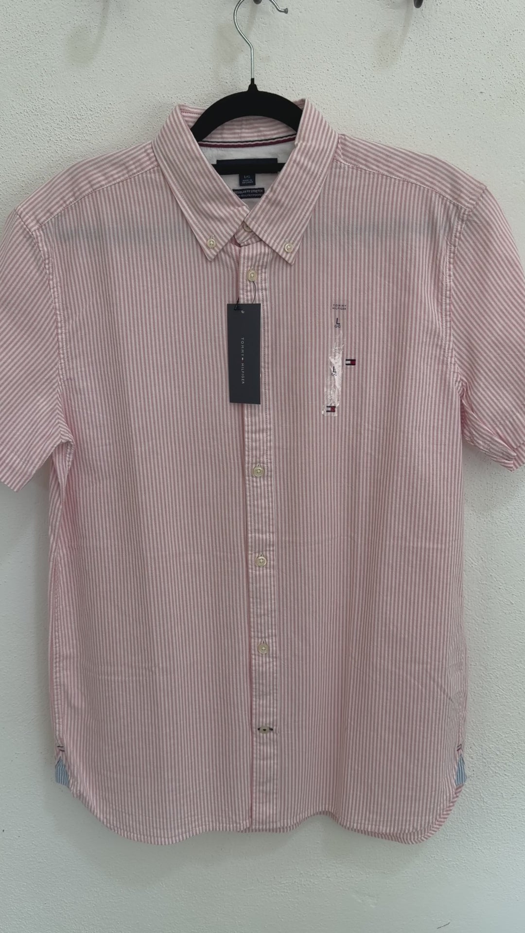 Camisa Tommy Hilfiger Classic Fit Manga Corta Talla L