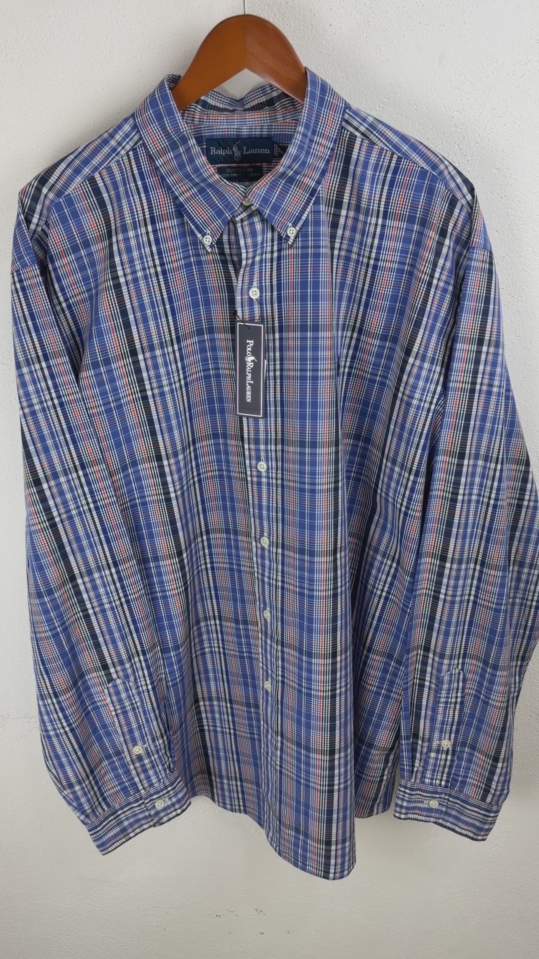Camisa Polo Ralph Lauren Custom Fit Manga Larga Talla XXL