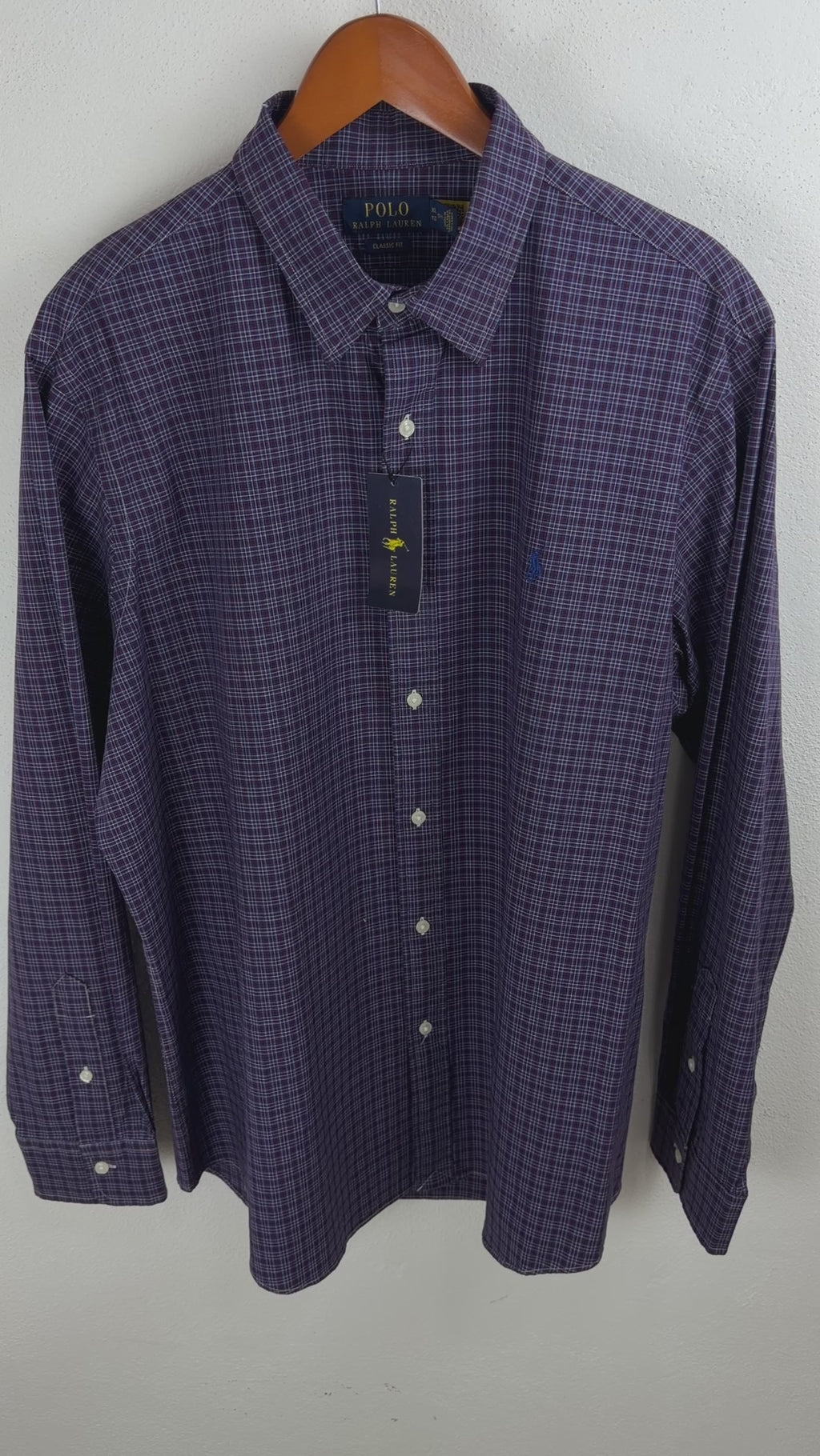 Camisa Polo Ralph Lauren Classic Fit Manga Larga Talla XL