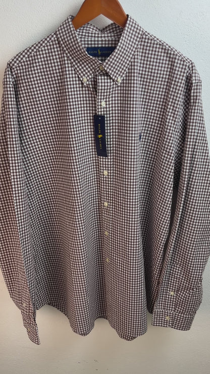 Camisa Polo Ralph Lauren Classic Fit Manga Larga Talla XXL