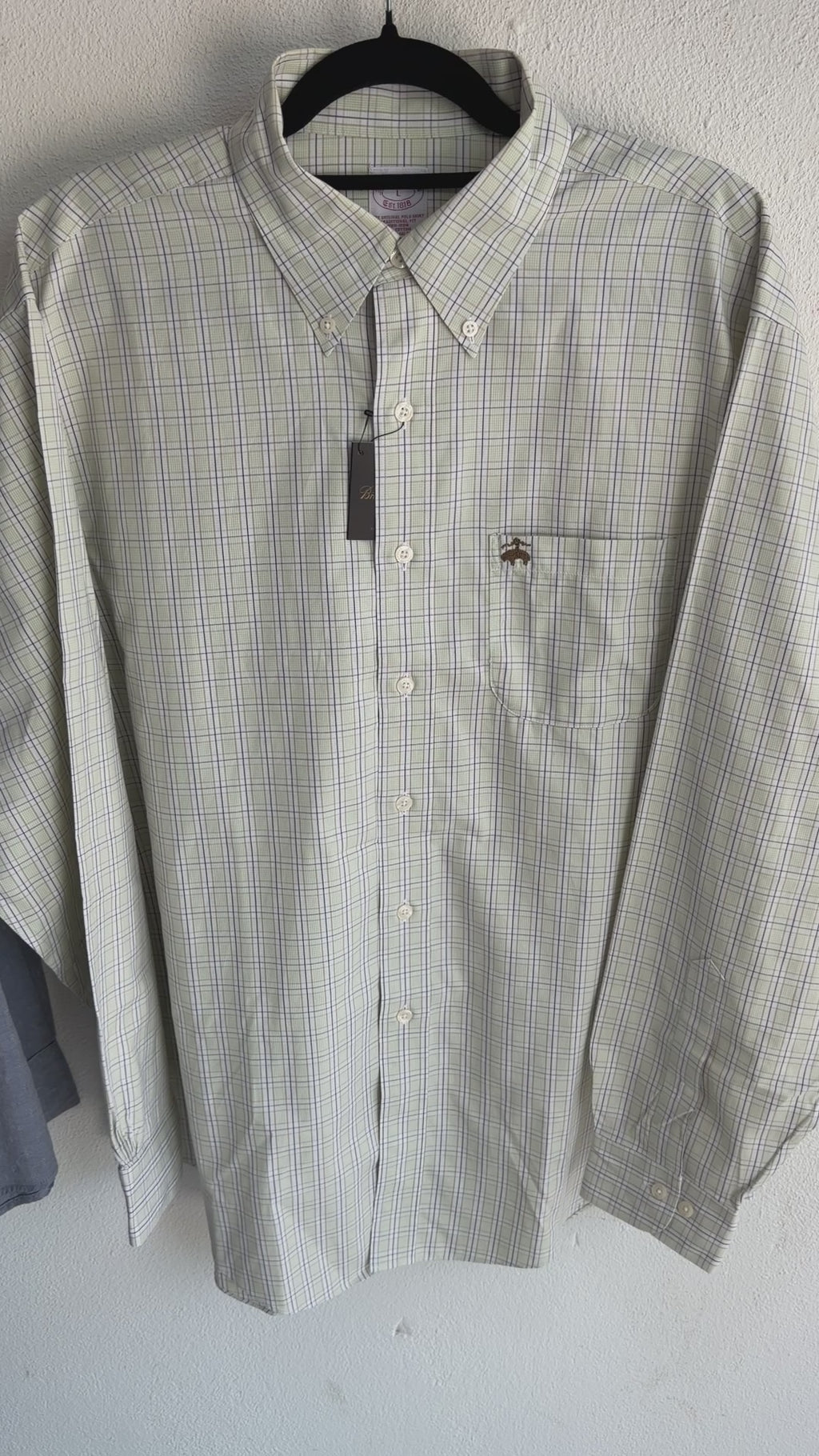 Camisa Brooks Brothers Classic Fit Manga Larga Talla XL