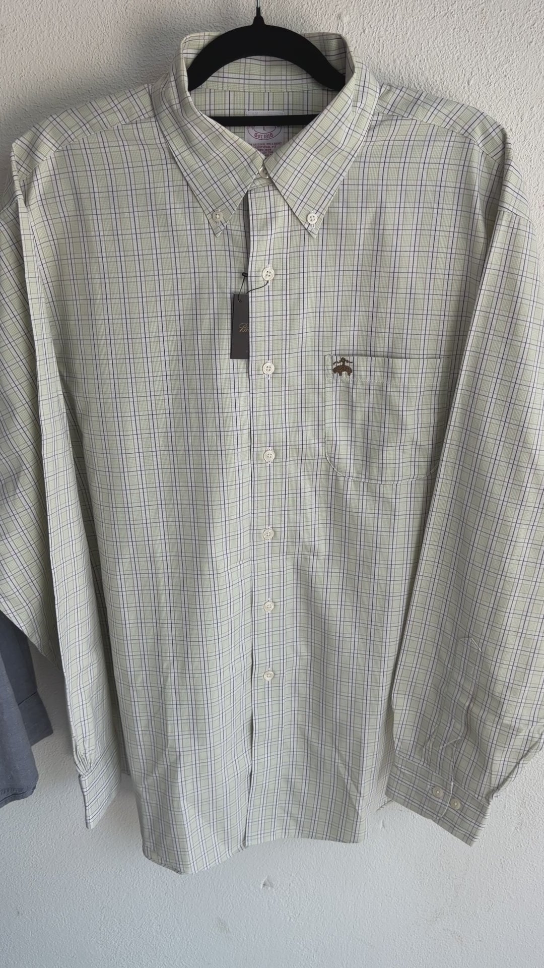 Camisa Brooks Brothers Classic Fit Manga Larga Talla XL