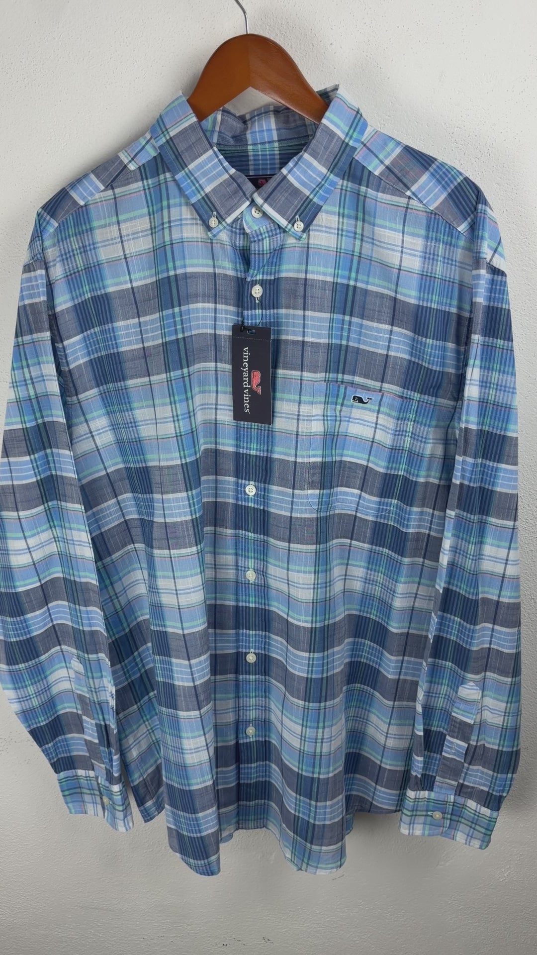 Camisa Vineyard Vines Classic Fit Manga Larga Talla XL