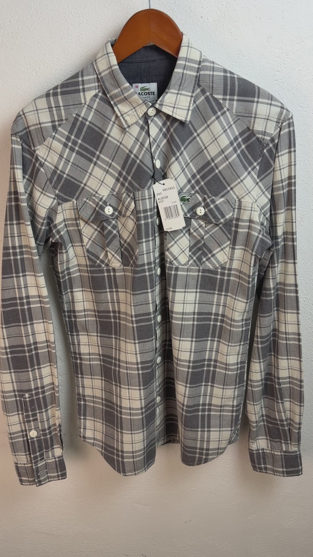 Camisa Lacoste Classic Fit Manga Larga Talla S