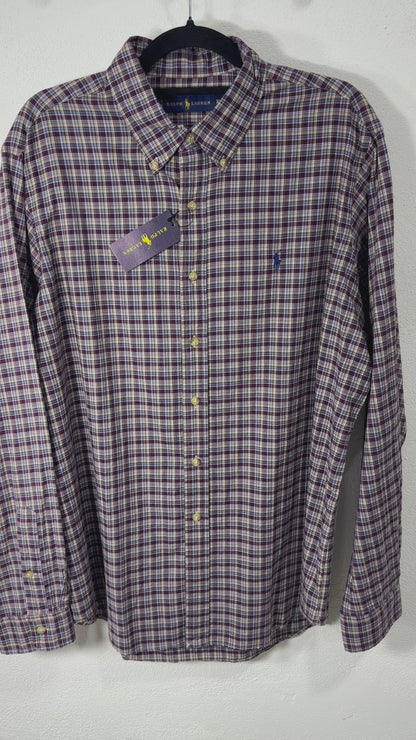 Camisa Polo Ralph Lauren Classic Fit Manga Larga Talla XL
