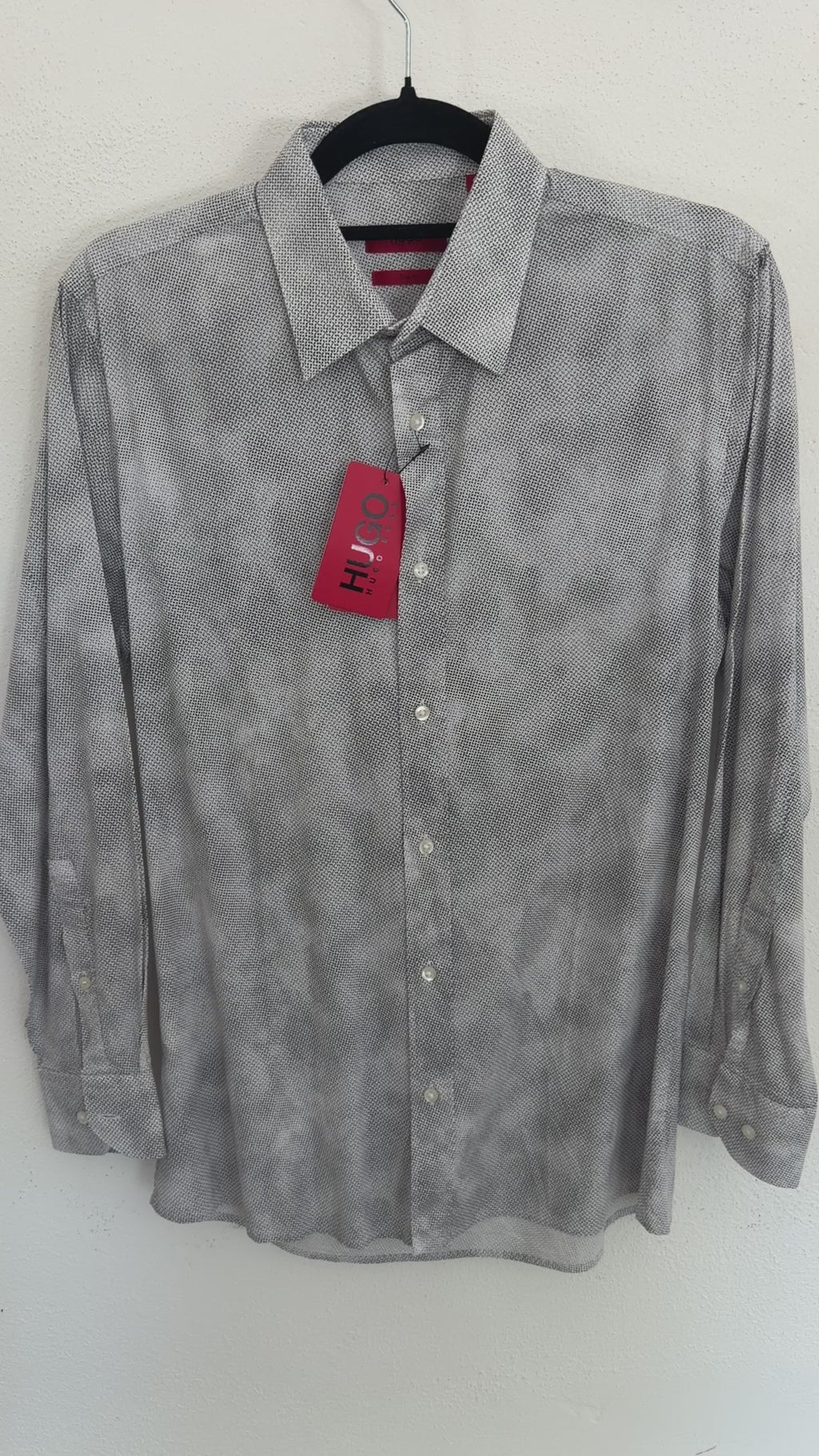 Camisa Hugo Custom Fit Manga Larga Talla S