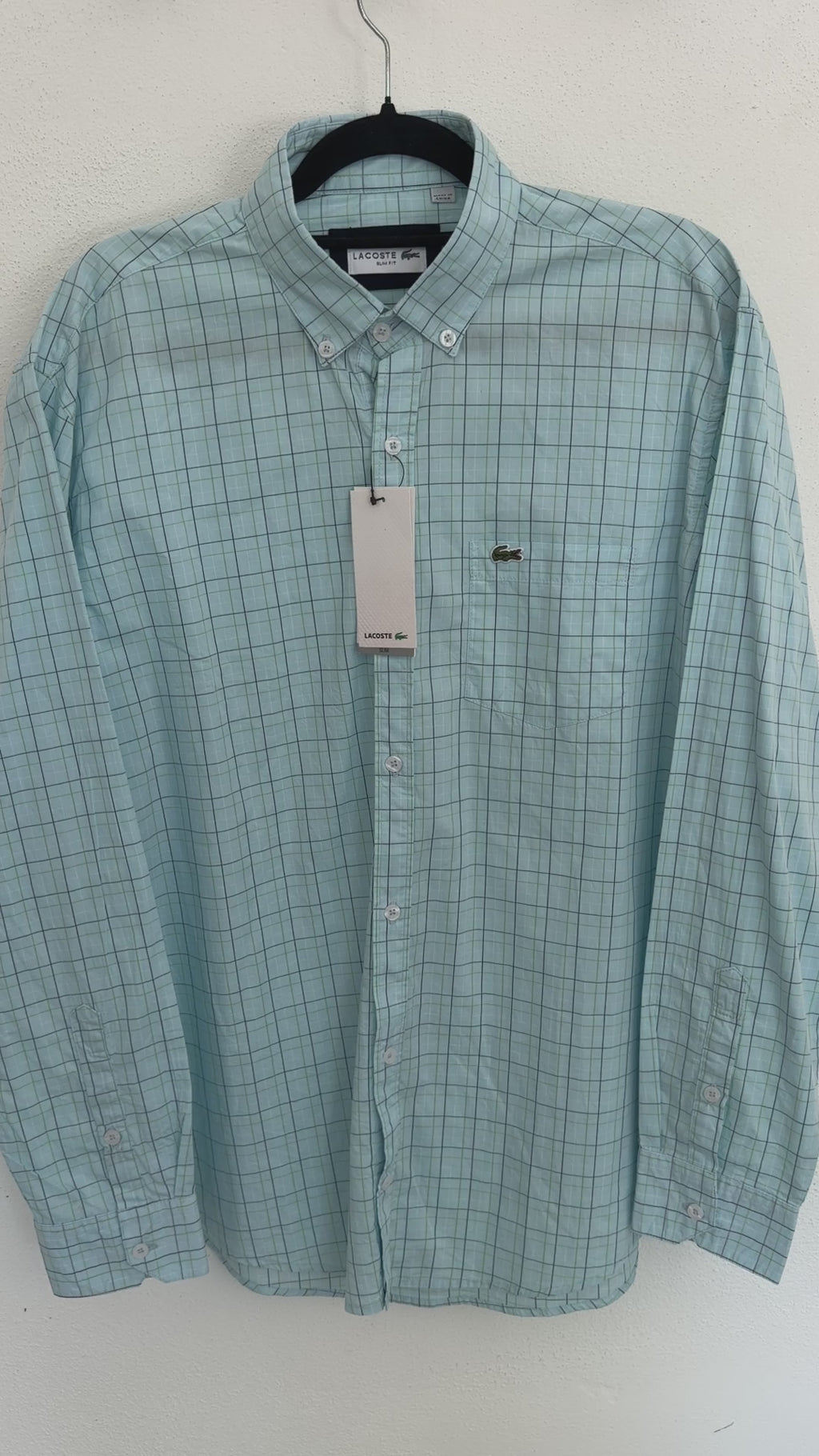 Camisa Lacoste Classic Fit Manga Larga Talla L