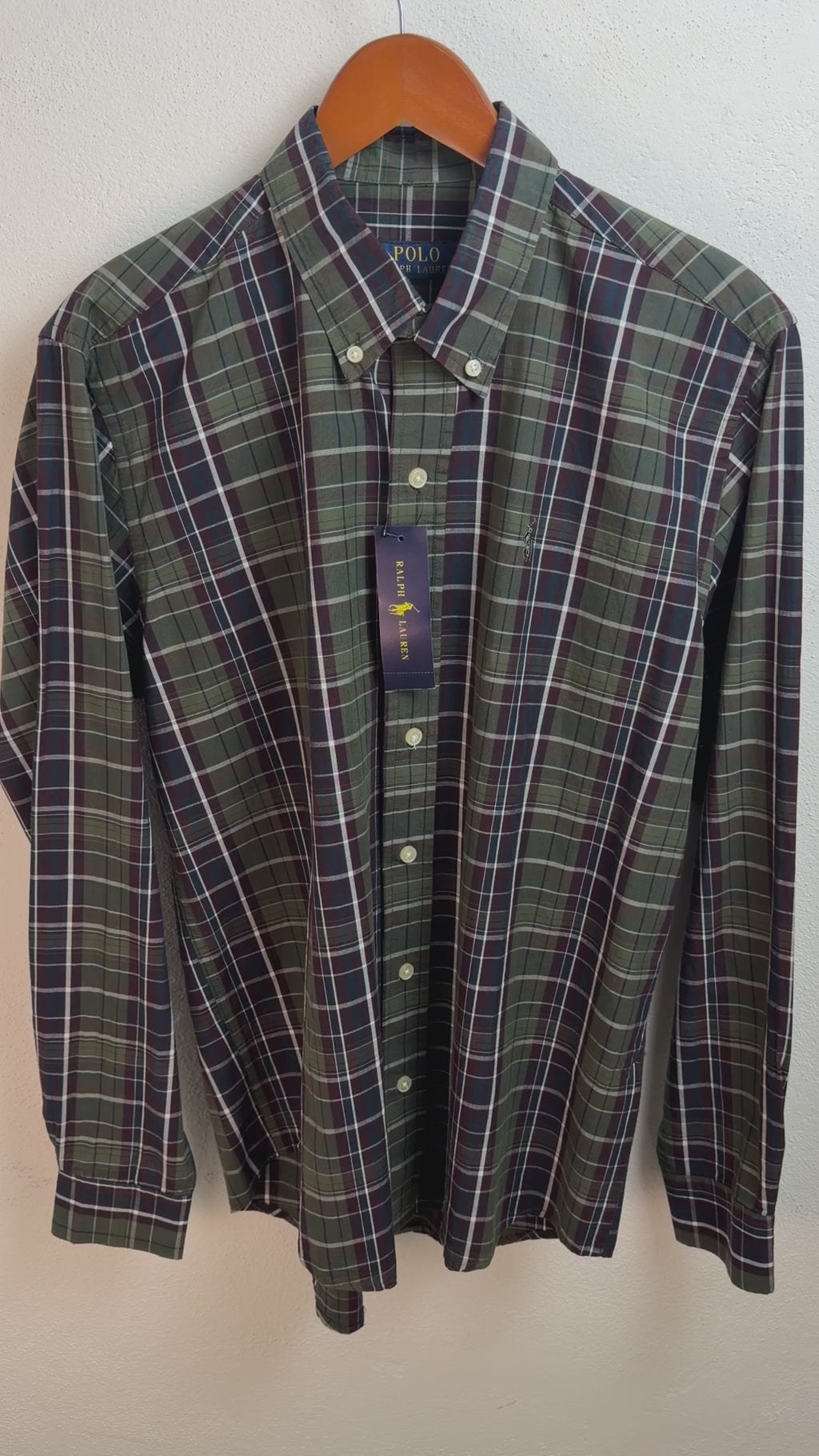 Camisa Polo Ralph Lauren Classic Fit Manga Larga Talla S