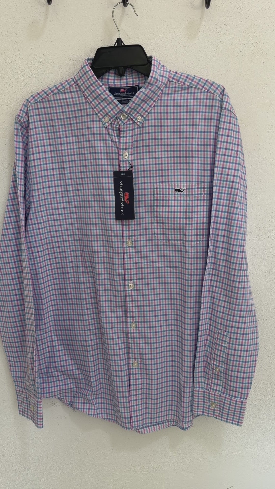 Camisa Vineyard Vines Classic Fit Manga Larga Talla L