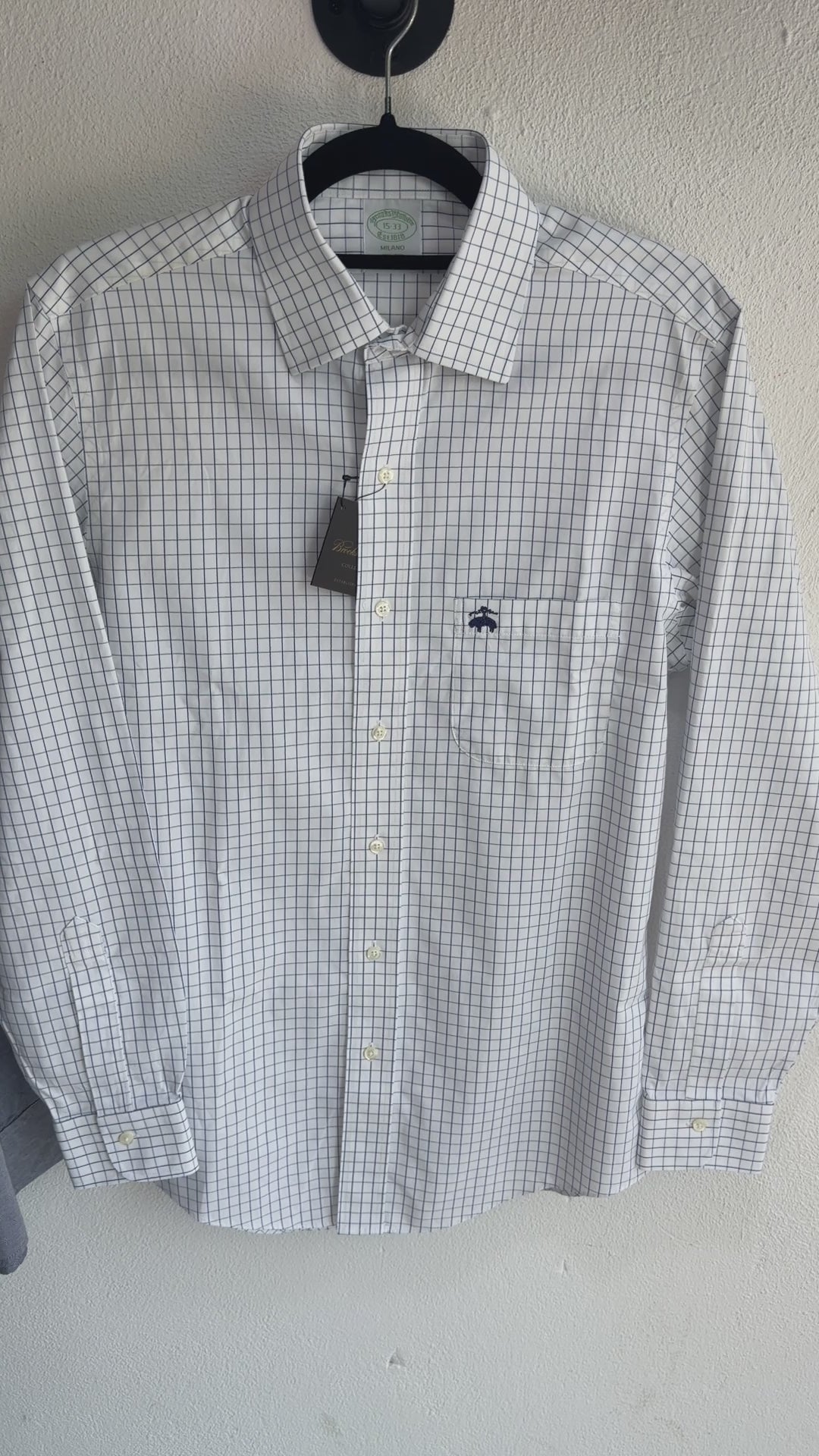 Camisa Brooks Brothers Classic Fit Manga Larga Talla S