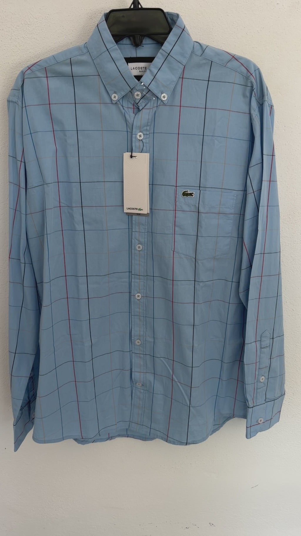 Camisa Lacoste Slim Fit Manga Larga Talla L