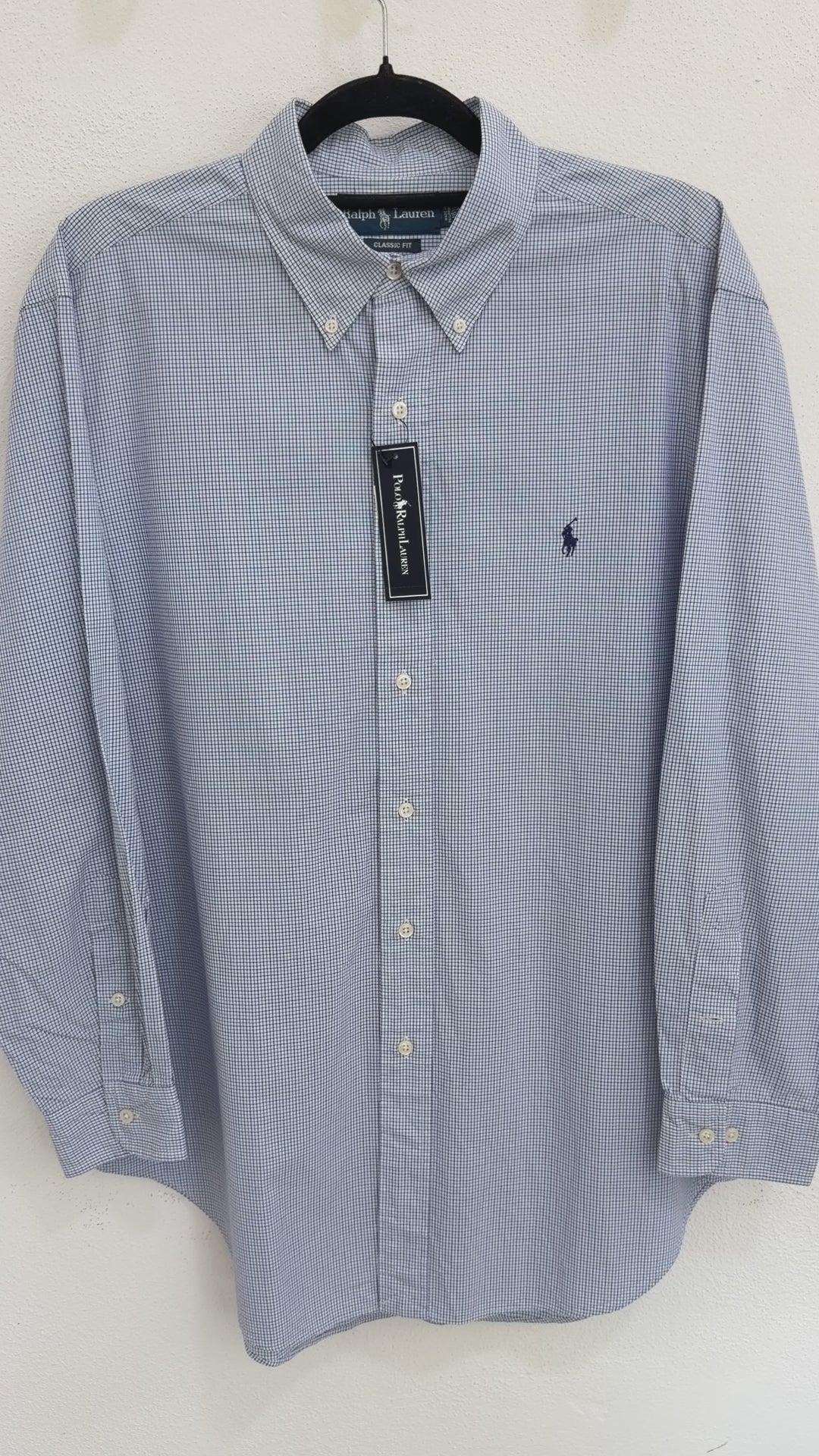 Camisa Polo Ralph Lauren 16 1/2 Classic Fit Manga Larga 32/33 Talla L
