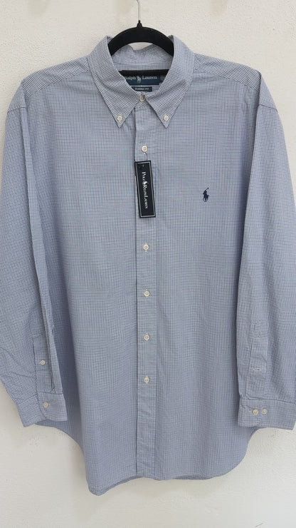 Camisa Polo Ralph Lauren 16 1/2 Classic Fit Manga Larga 32/33 Talla L