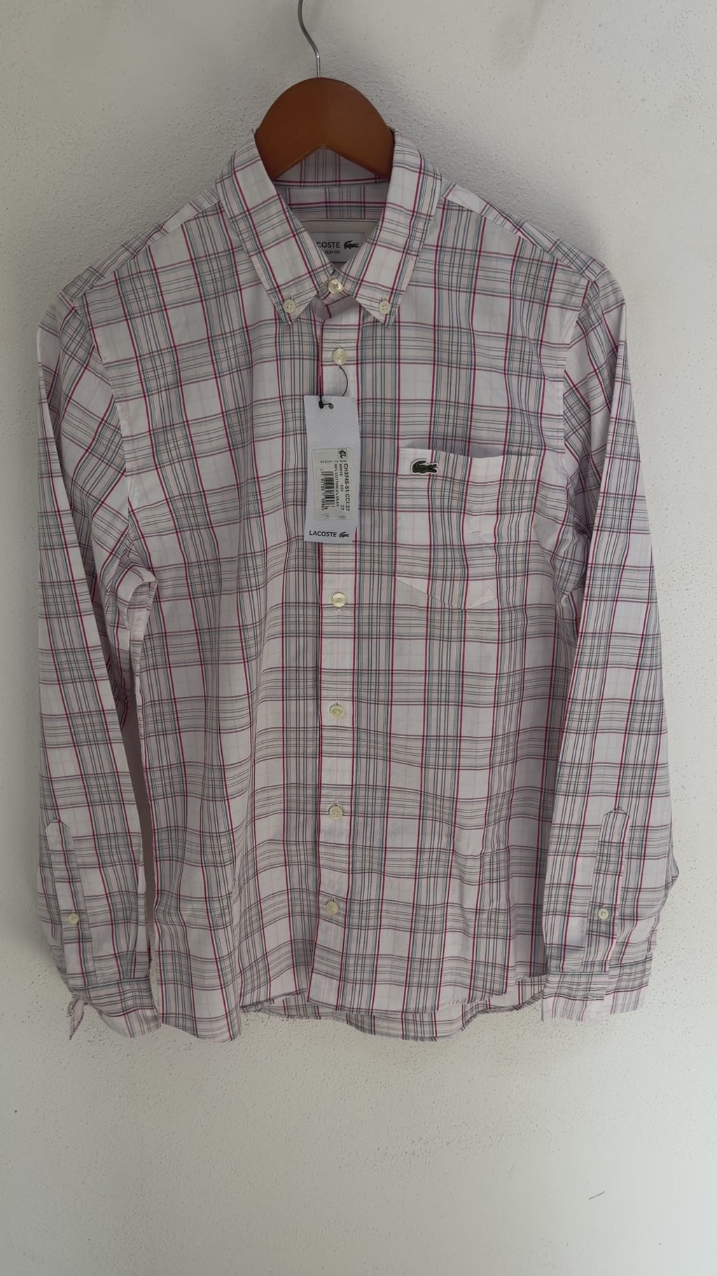 Camisa Lacoste Classic Fit Manga Larga Talla XS