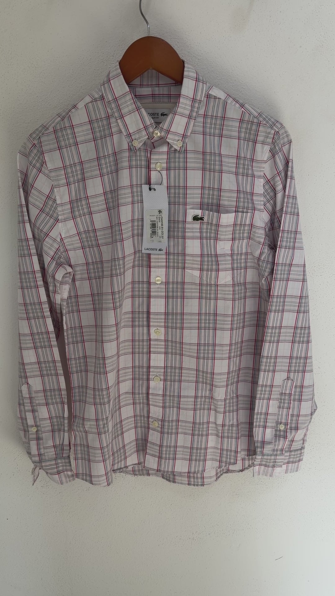 Camisa Lacoste Classic Fit Manga Larga Talla XS