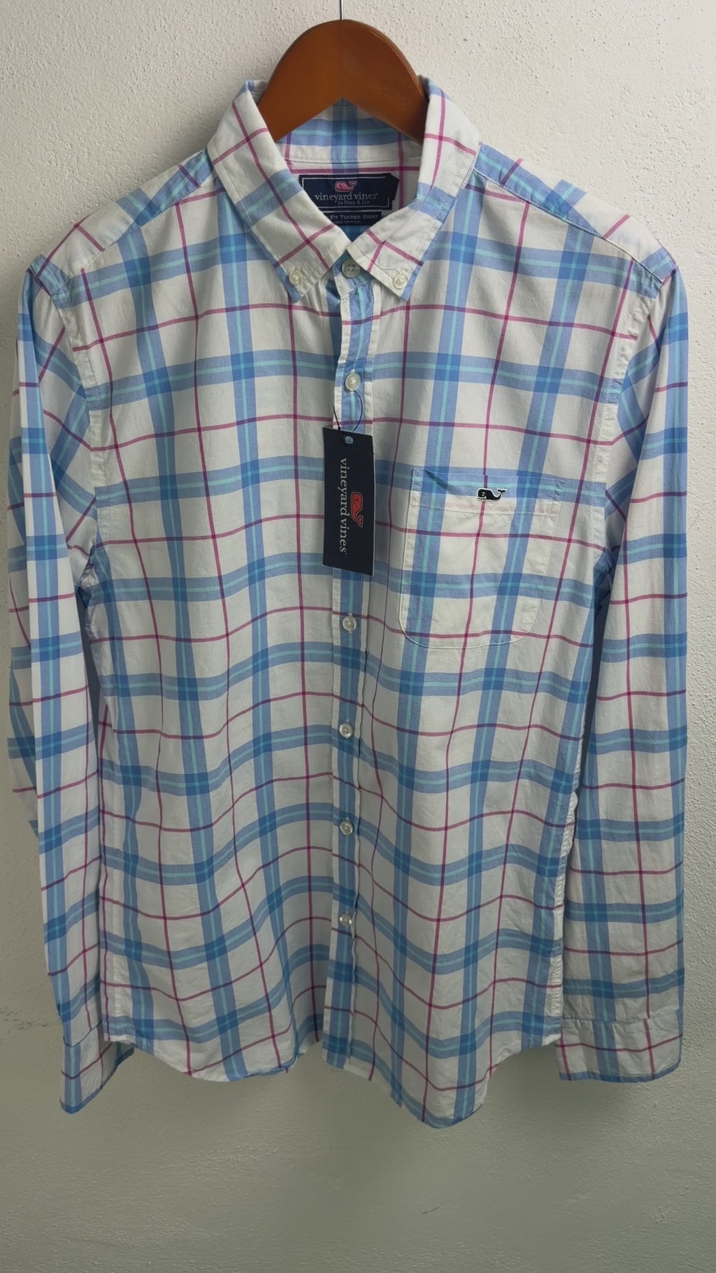 Camisa Vineyard Vines Classic Fit Manga Larga Talla S