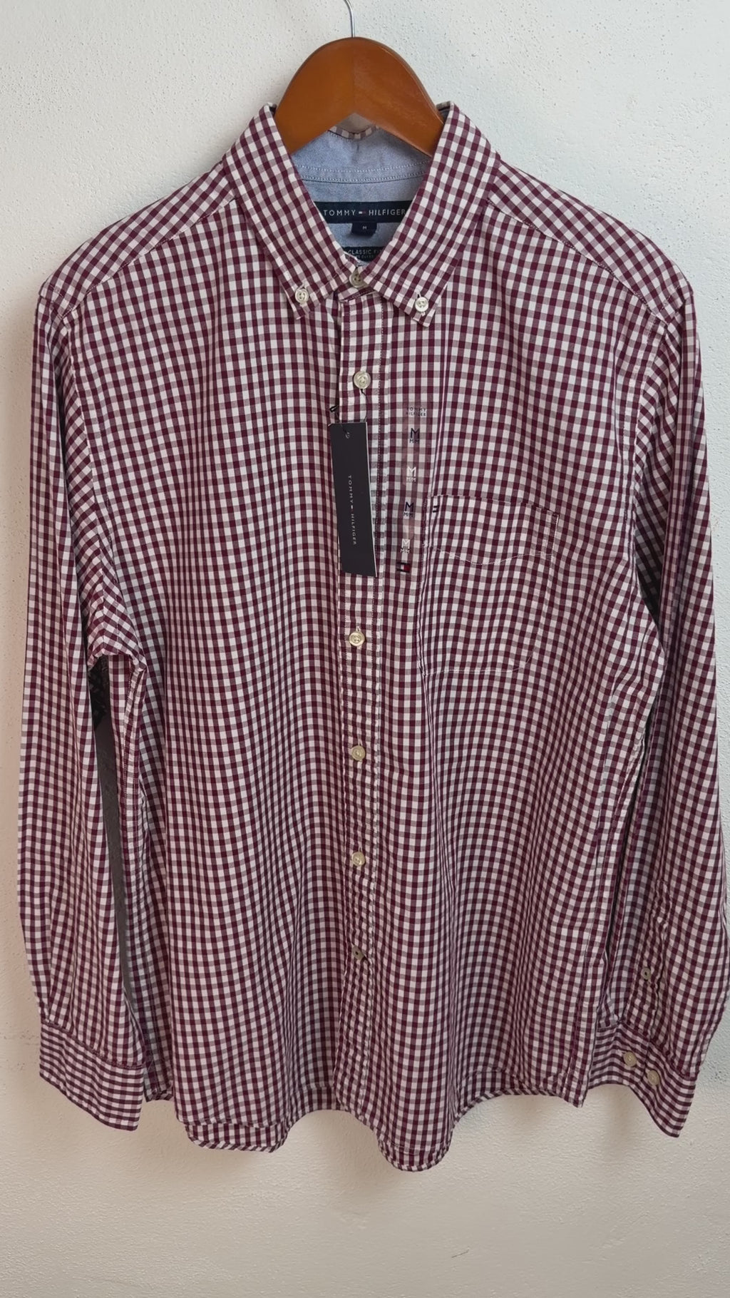 Camisa Tommy Hilfiger Classic Fit Manga Larga Talla M