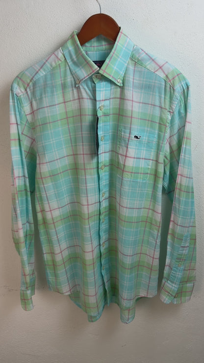 Camisa Vineyard Vines Classic Fit Manga Larga Talla S