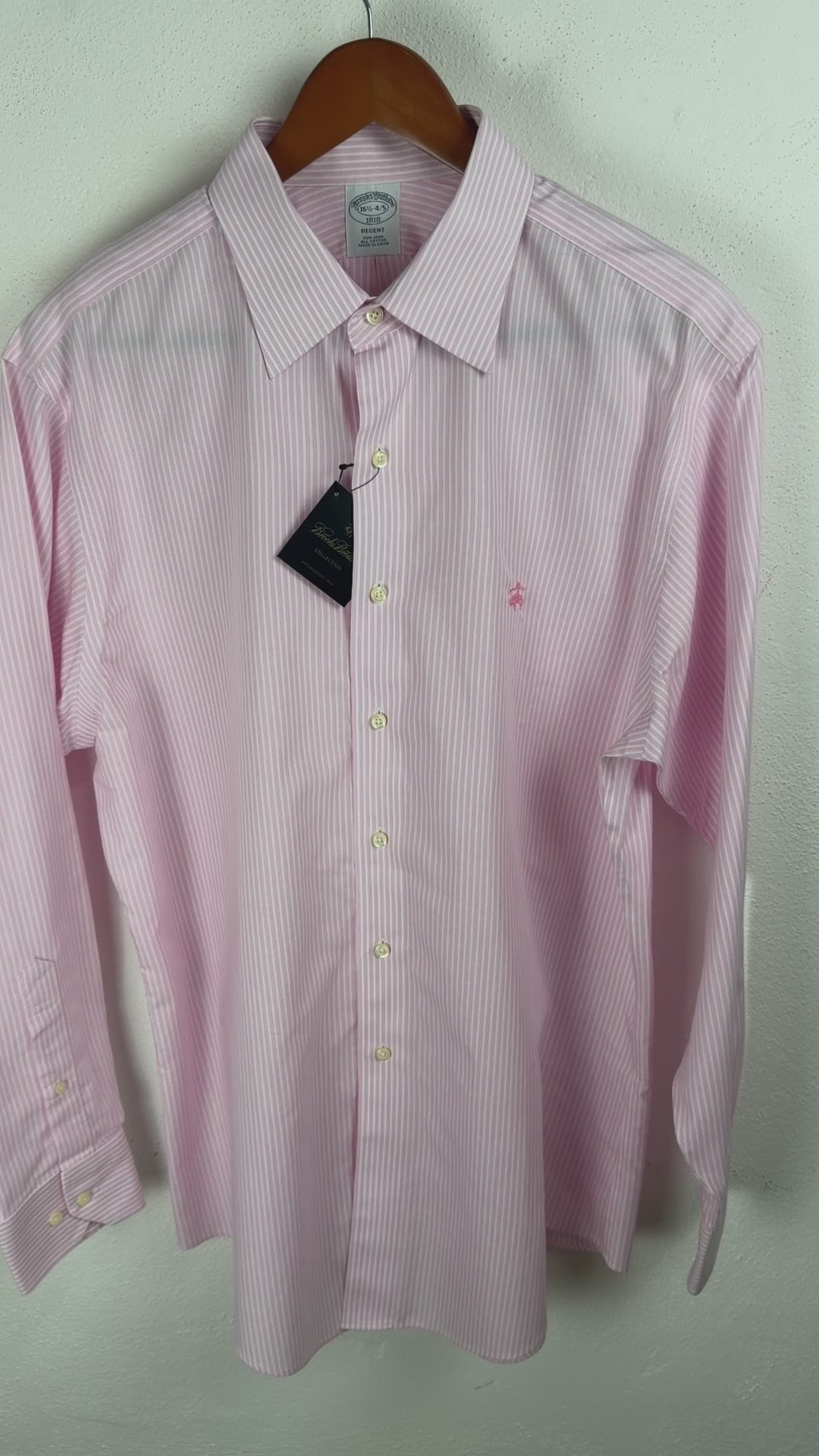 Camisa Brooks Brothers Classic Fit Manga Larga Talla L