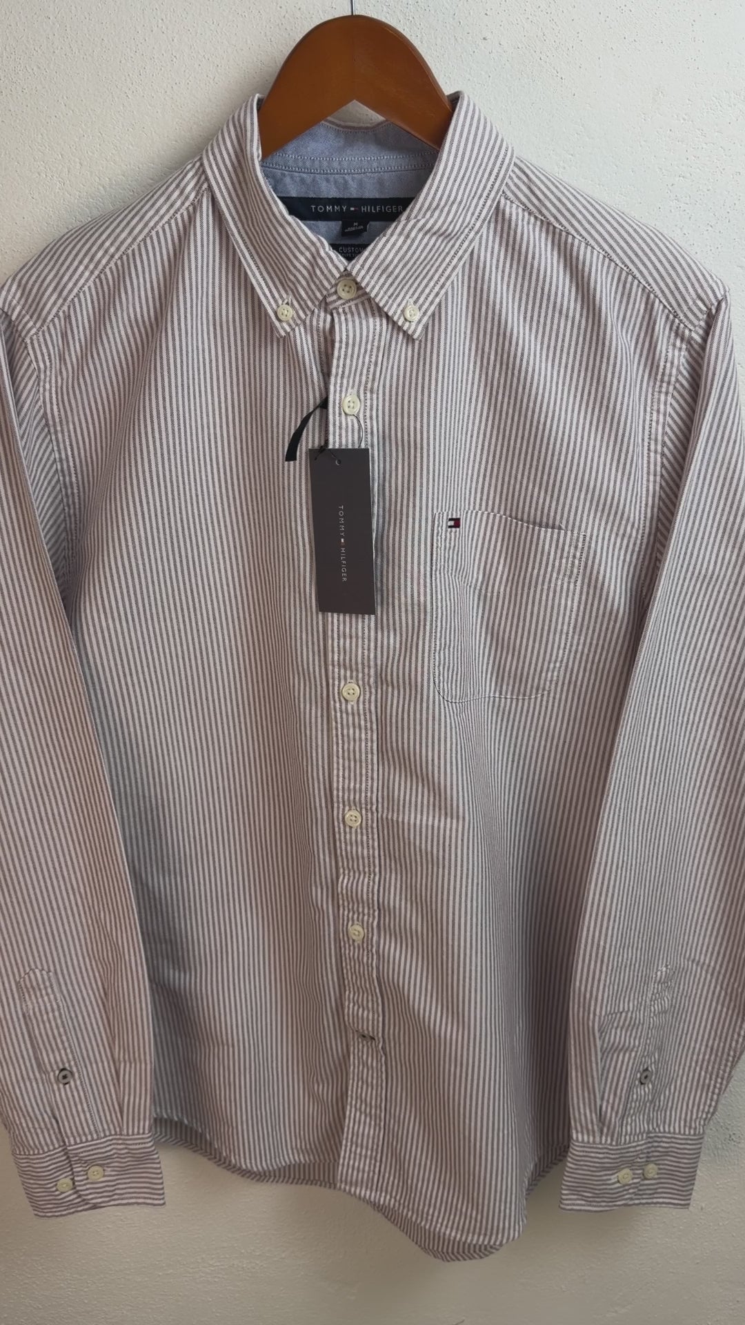 Camisa Tommy Hilfiger Custom Fit Manga Larga Talla M