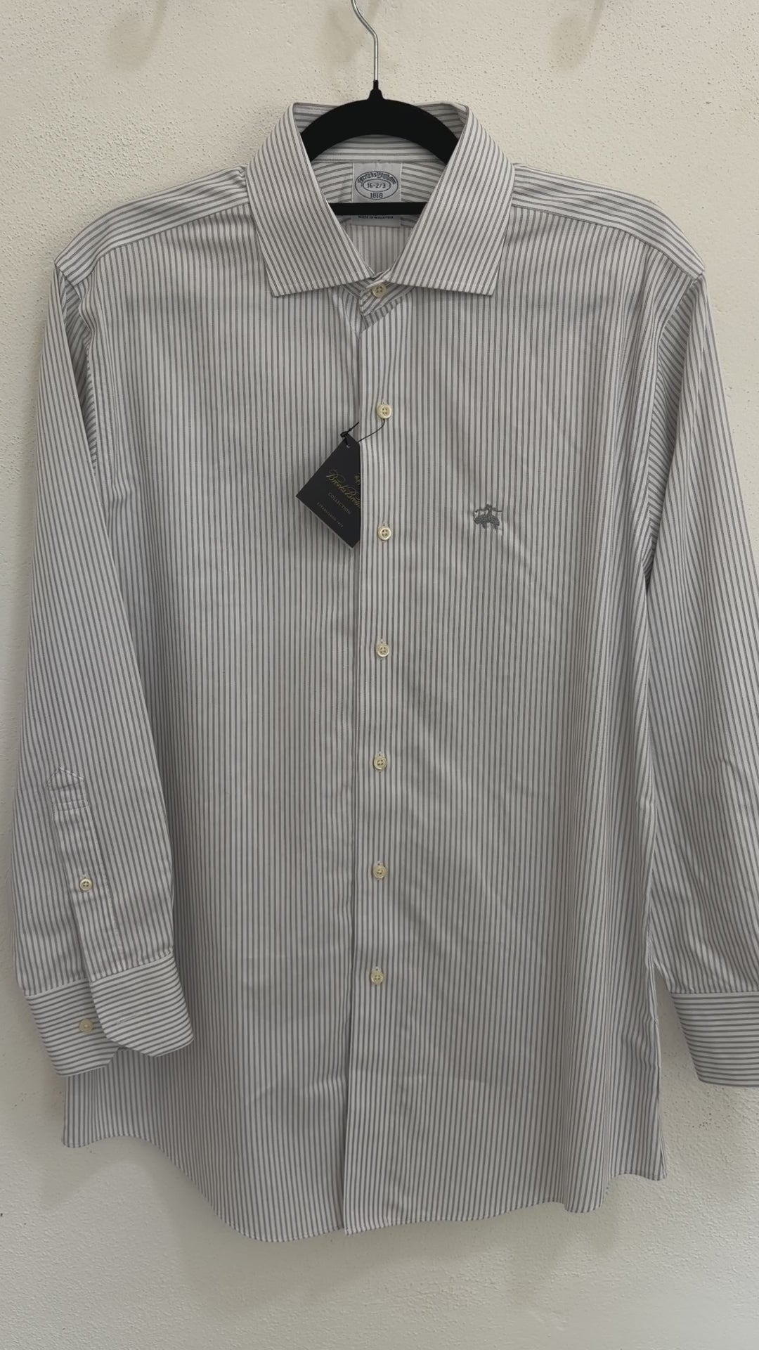 Camisa Brooks Brothers 16 Custom Fit Manga Larga 32/33 Talla L