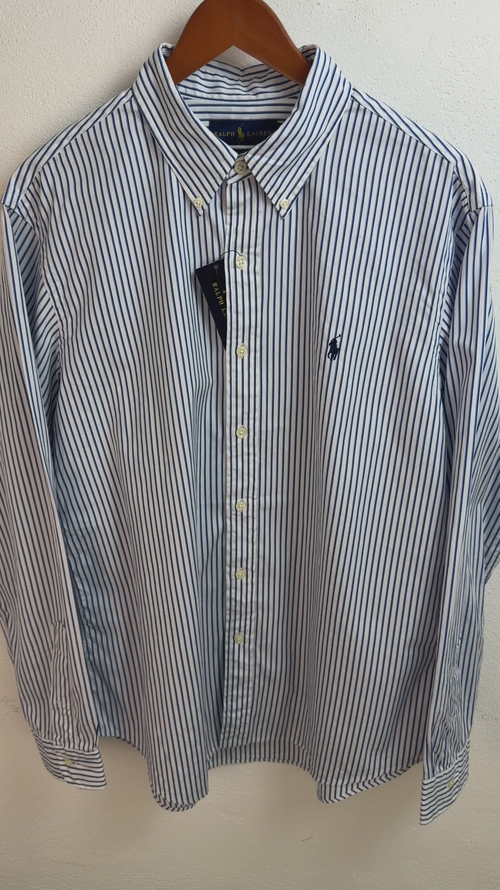 Camisa Polo Ralph Lauren Slim Fit XL Manga Larga sirve para Talla L