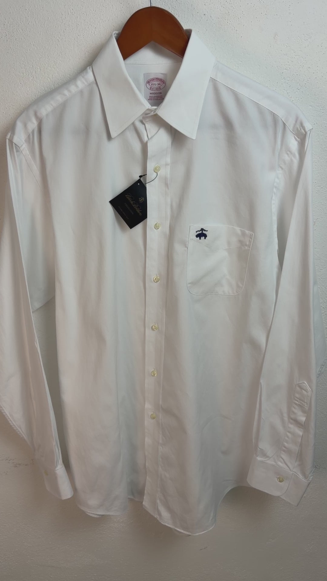 Camisa Brooks Brothers Classic Fit Manga Larga Talla M
